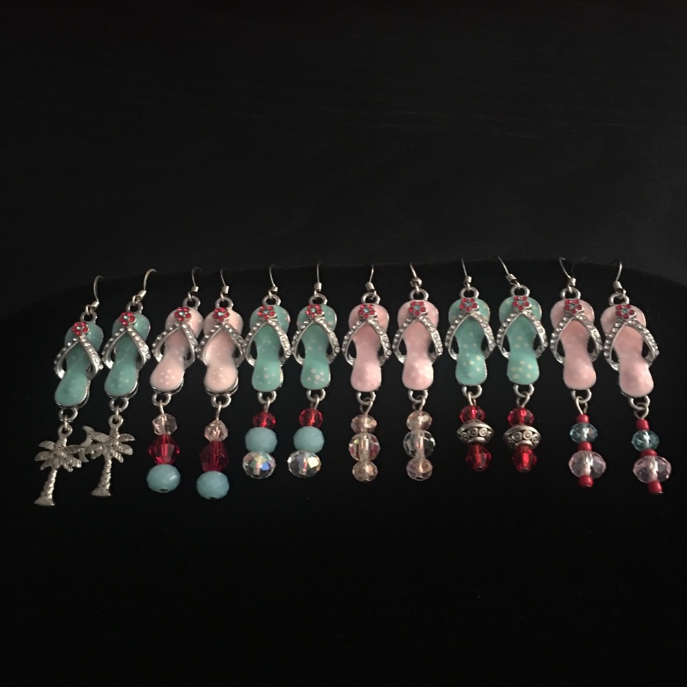 6 Pairs of Flip Flop Earrings